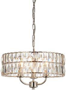 Endon glamour modern függeszték clifton nikkel átlátszó end104466