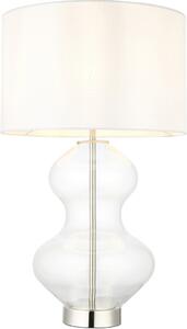 Endon glamour modern asztali lámpa kelda shaped fehér nikkel átlátszó end102676