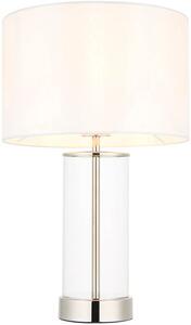 Endon glamour modern asztali lámpa lessina fehér nikkel átlátszó end102674