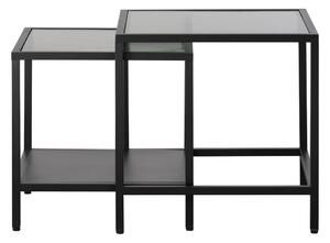 Üveg tárolóasztal szett 2 db-os 50x50 cm Bronco – Unique Furniture