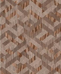 TF30035789 geometrikus mintájú barna tapéta