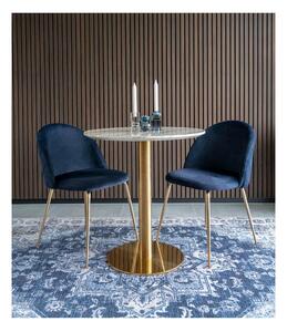 Kerek étkezőasztal márvány dekoros asztallappal ø 70 cm Bolzano – House Nordic