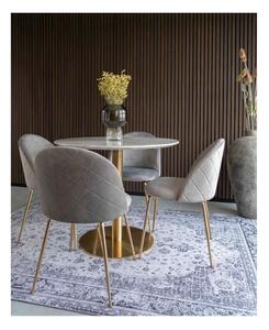 Kerek étkezőasztal márvány dekoros asztallappal ø 90 cm Bolzano – House Nordic