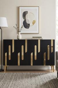 Ece komód, antracit-arany, 120 cm