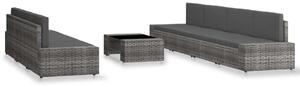 8 részes szürke polyrattan kerti ülőgarnitúra