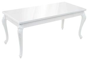 Elegáns Fehér Magasfényű Étkezőasztal - 179x89x81 cm