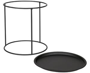 Hoorns Fekete fém oldalasztal Select 40 cm