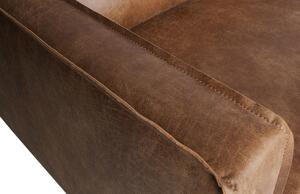 Hoorns Konyakbarna Raden fotel újrahasznosított bőrből