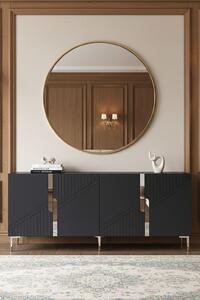 Evva komód, antracit-ezüst, 125 cm