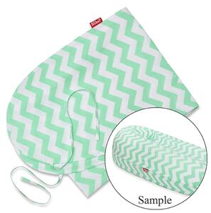Scamp Formázható univerzális szoptatós párna pamut huzat - Zig Zag Green White