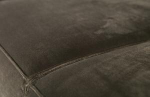 Hoorns Alkonyat sötétzöld bársony sarokkanapé 274 cm, bal