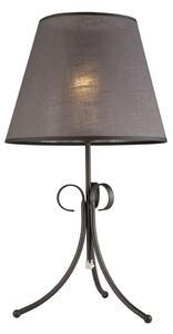Szürke asztali lámpa textil búrával (magasság 55 cm) Lorenzo – LAMKUR