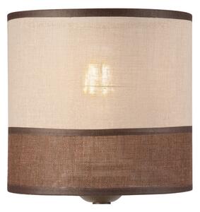 Sötétbarna asztali lámpa textil búrával (magasság 30 cm) Andrea – LAMKUR
