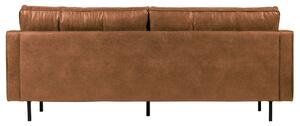 Hoorns Raden 230 cm-es konyakbőr kétüléses kanapé foltvarróval