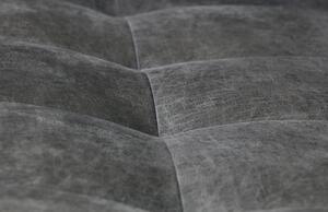 Hoorns Fekete bőr kétüléses kanapé Raden 230 cm foltvarróval