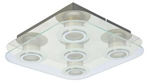 Italux modern LED mennyezeti lámpa flavio fehér króm átlátszó itxmd14088-05f ch