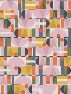 TF30081645 geometrikus mintájú rózsaszín tapéta