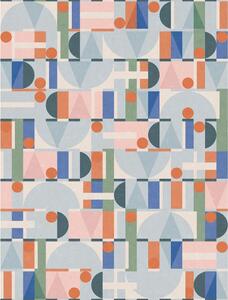 TF30081647 geometrikus mintájú kék tapéta