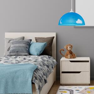 Kék gyerek lámpa üveg búrával ø 30 cm Day & Night – LAMKUR