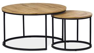 Dohányzóasztal 80 × 80 × 45 cm, MDF, vadtölgy AF-3002 OAK