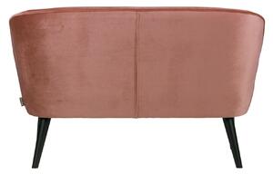 Hoorns Régi rózsaszín bársony kétszemélyes kanapé Norma 110 cm