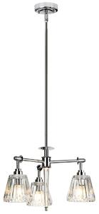 Elstead glamour modern LED függeszték agatha króm átlátszó elsbath-agatha3p-pc IP44