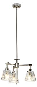 Elstead glamour modern LED függeszték agatha nikkel átlátszó elsbath-agatha3p-bn IP44