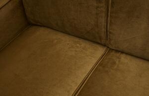 Hoorns Mézsárga bársony négyszemélyes kanapé Twilight 280 cm
