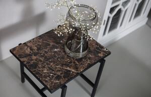 Hoorns Barna márvány oldalasztal Asztal 50 x 44 cm