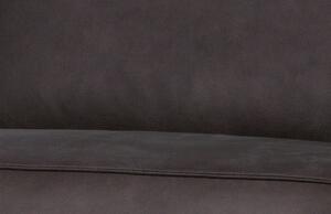 Hoorns Sötétszürke bőr négyüléses kanapé Twilight 280 cm