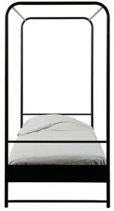 Hoorns Fekete fém egyszemélyes ágy Alma 90 x 200 cm