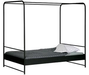 Hoorns Fekete fém Alma egyszemélyes ágy, 120x200 cm
