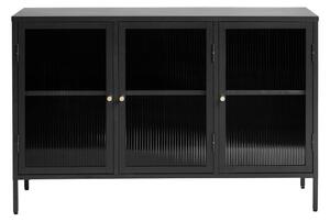 Fekete fém tálalószekrény 132x85 cm Bronco – Unique Furniture