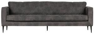 Hoorns Sötétszürke velúr háromüléses kanapé Avery 235 cm