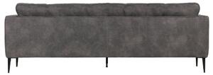 Hoorns Sötétszürke velúr háromüléses kanapé Avery 235 cm
