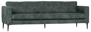 Hoorns Avery háromüléses kanapé benzinzöld velúrból, 235 cm
