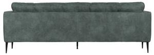 Hoorns Avery háromüléses kanapé benzinzöld velúrból, 235 cm