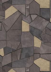 TF10445-37 geometrikus mintájú homokszínű tapéta