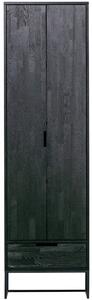 Hoorns Fekete masszív Frax szekrény 210 x 60 cm