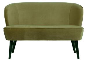 Hoorns Katonazöld bársony kétszemélyes kanapé Norma 110 cm