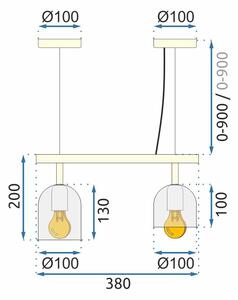 Mennyezeti lámpa APP1032-2C Fehér