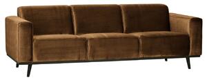 Hoorns Mézsárga bársony háromszemélyes kanapé Twilight 230 cm