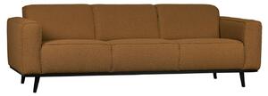 Hoorns Konyakbarna szövet Twilight háromszemélyes kanapé 230 cm