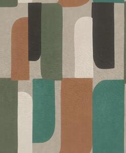 TF00330526 geometrikus mintájú zöld tapéta
