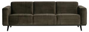 Hoorns Sötétzöld bársony Twilight háromszemélyes kanapé 230 cm