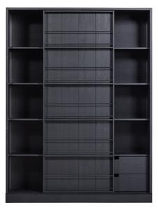 Hoorns Mathi fekete fenyő könyvespolc 200 x 150 cm