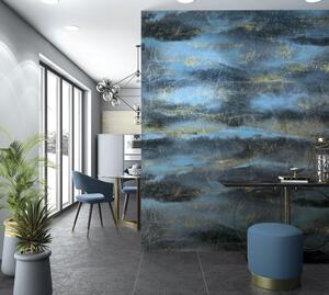 TF30046730 tájkép mintájú sötétkék tapétaposzter (212x270cm)