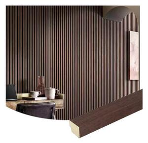 Akusztikus falpanel záróléc - sötét tölgy - 260cm