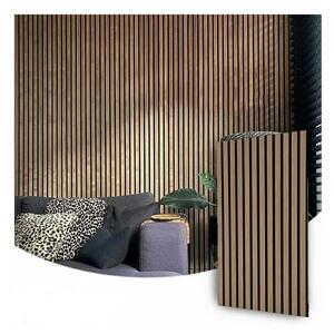 Akusztikus falpanel - sötét tölgy - 60x260cm