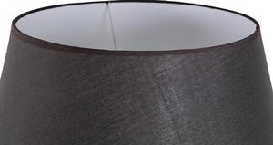 Hoorns Driscoll fekete szövet asztali lámpa bambusz talppal